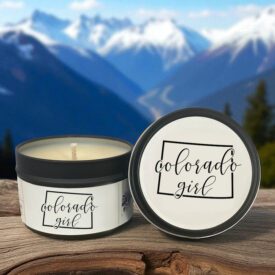 Colorado girl candle tin