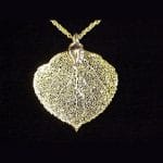 24 Karat Gold / Sterling Silver Aspen Leaf Necklace