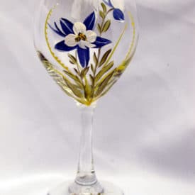 Columbine wine glass