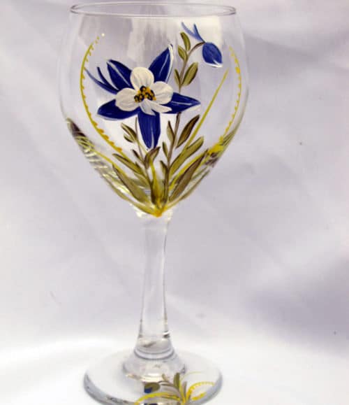 Columbine wine glass