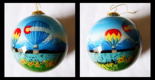Colorado hot air balloon Christmas ornament