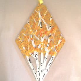 fall aspen leaves suncatcher
