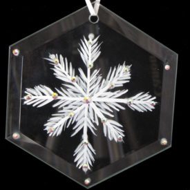 Suncathcer or Christmas ornament snowflake and crystals