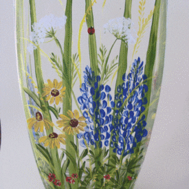Hand-painted Colorado Wildflower Vase
