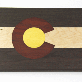Colorado flag cutting board