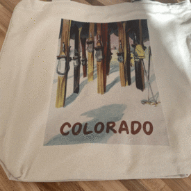 Colorado ski tote