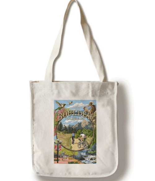 Boulder Colorado tote bag