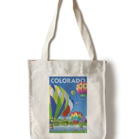 Colorado hot air balloons tote