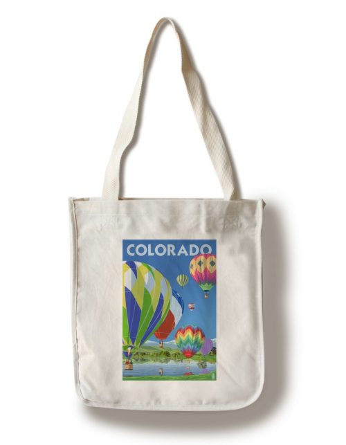 Colorado hot air balloons tote