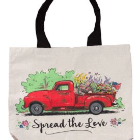 Spread the love tote bag