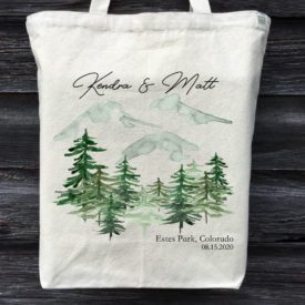 Custom wedding tote bag