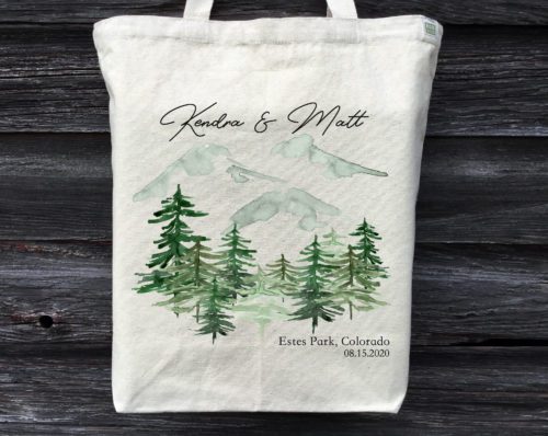 Custom wedding tote bag