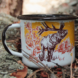 Elk enamel mug