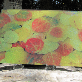 aspen leaves cutting board