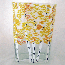 aspen leaves vase