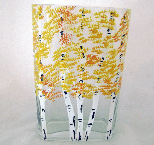 aspen leaves vase