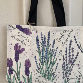 lavender tote bag