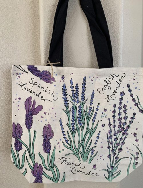 lavender tote bag