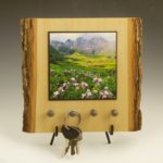 Field of Columbines Photo Wooden Key Rack