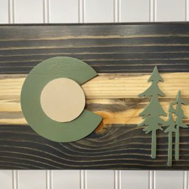 Colorado Flag Plaque Green