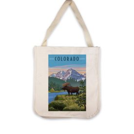 Tote bag Moose at Maroon Bells