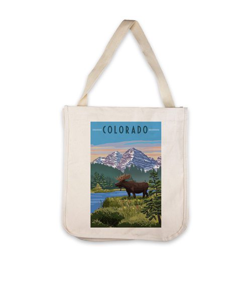 Tote bag Moose at Maroon Bells