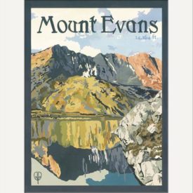 Mt Evans Matted Print