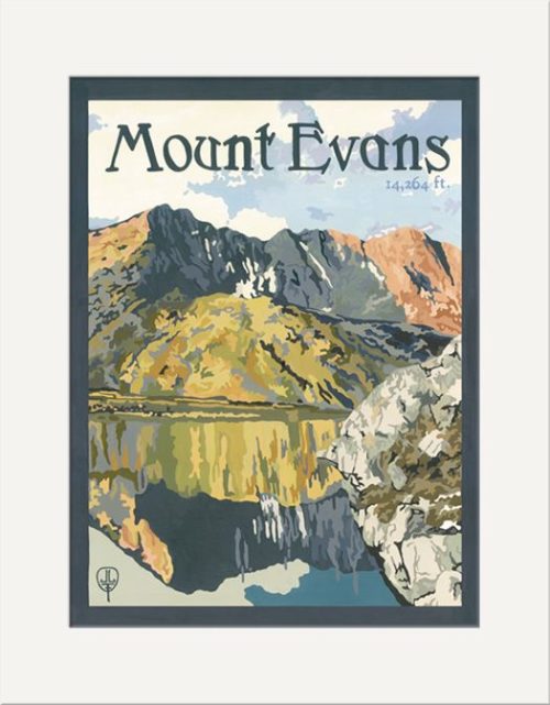 Mt Evans Matted Print