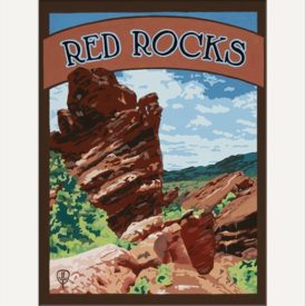 Red Rocks Matted Print