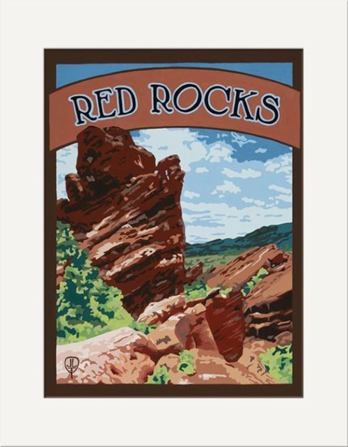 Red Rocks Matted Print