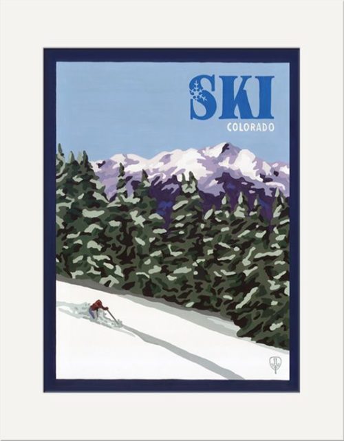 ski matted print