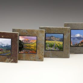 Colorado Famous 14er Mountains Slate Coaster Set