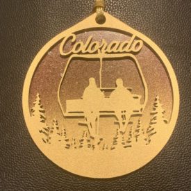 Chairlift Ski ornament