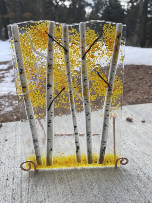 aspen fused glass fall