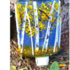 blue aspen tree nightlight fused glass