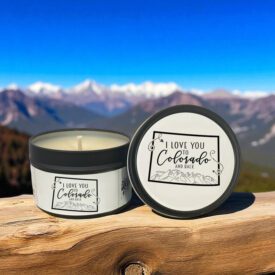 Colorado love candle tin